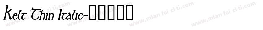 Kelt Thin Italic字体转换